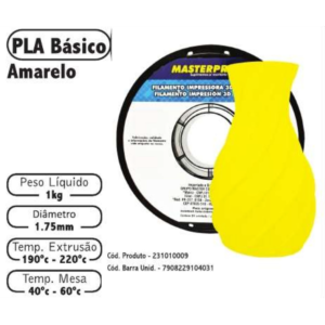 FILAMENTO 3D 1kg - PLA AMARELO