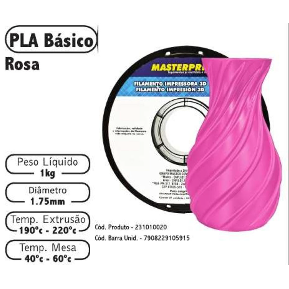 FILAMENTO 3D 1kg – PLA ROSA