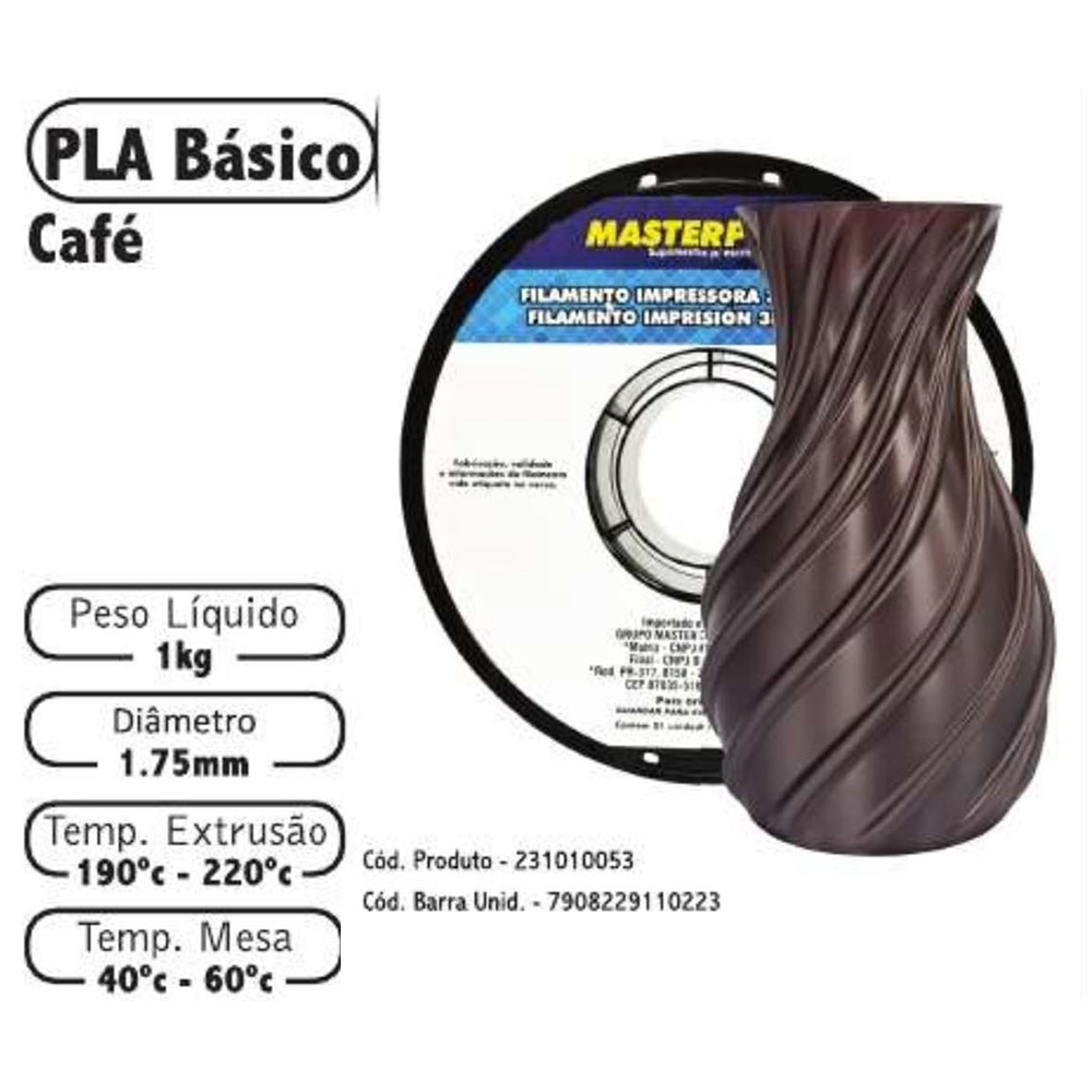 FILAMENTO 3D 1kg – PLA CAFE