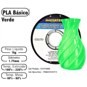 FILAMENTO 3D 1kg - PLA VERDE CLARO