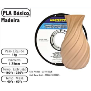 FILAMENTO 3D 1kg - PLA MADEIRA