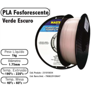 FILAMENTO 3D 1kg - PLA VERDE ESCURO FLUORESCENTE