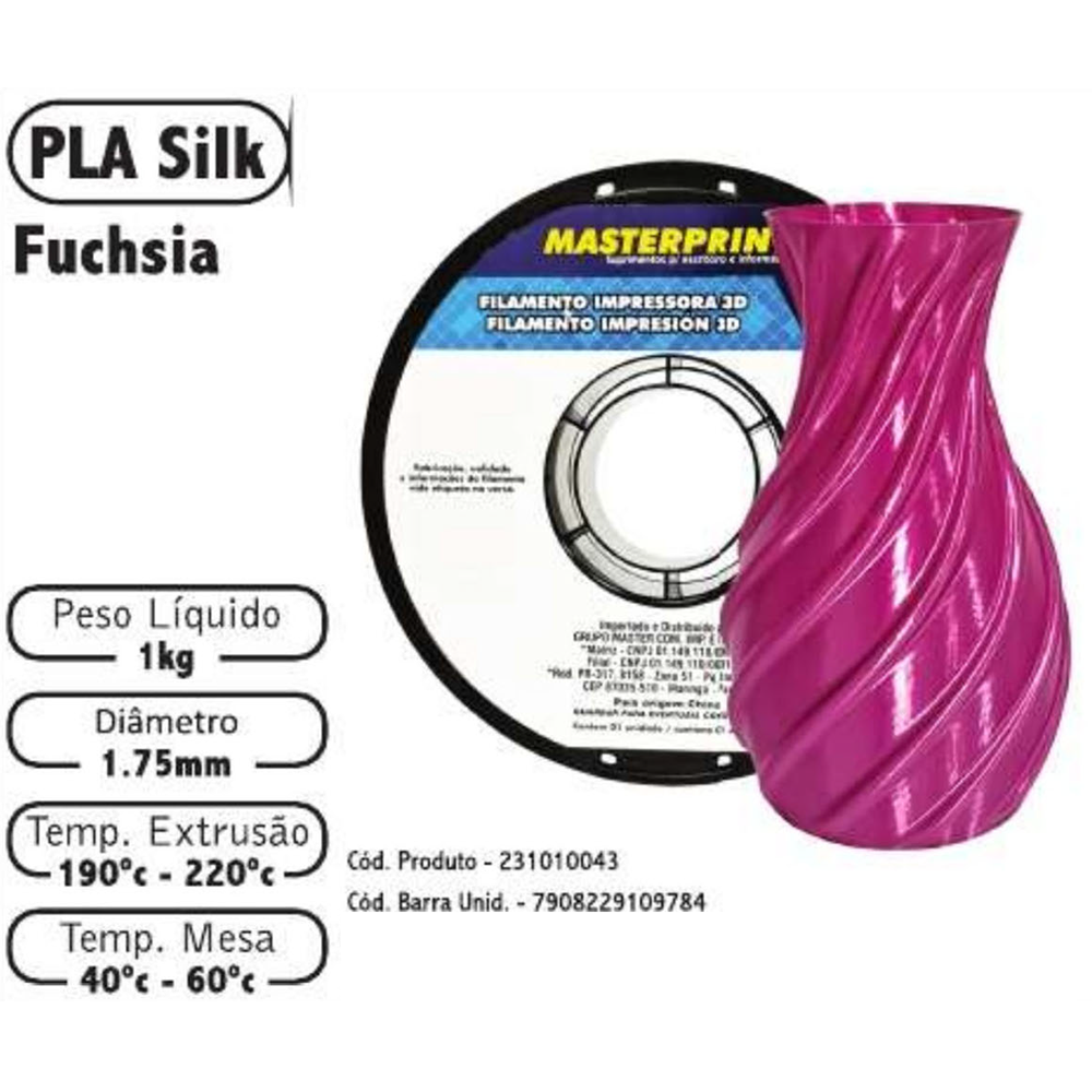 FILAMENTO 3D 1kg – PLA SILK FUCHSIA