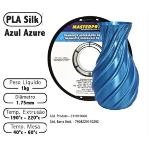 FILAMENTO 3D 1kg - PLA SILK AZUL AZURE