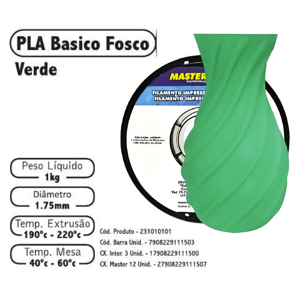 FILAMENTO 3D 1kg – PLA FOSCO VERDE