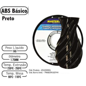 FILAMENTO 3D 1kg - ABS PRETO