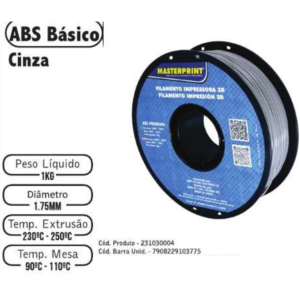 FILAMENTO 3D 1kg - ABS CINZA