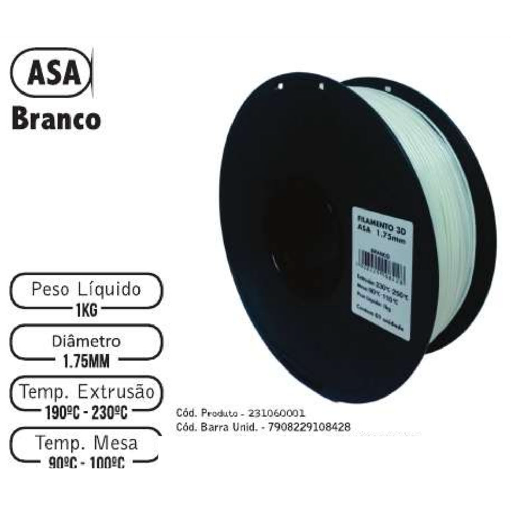 FILAMENTO 3D 1kg – TPU BRANCO