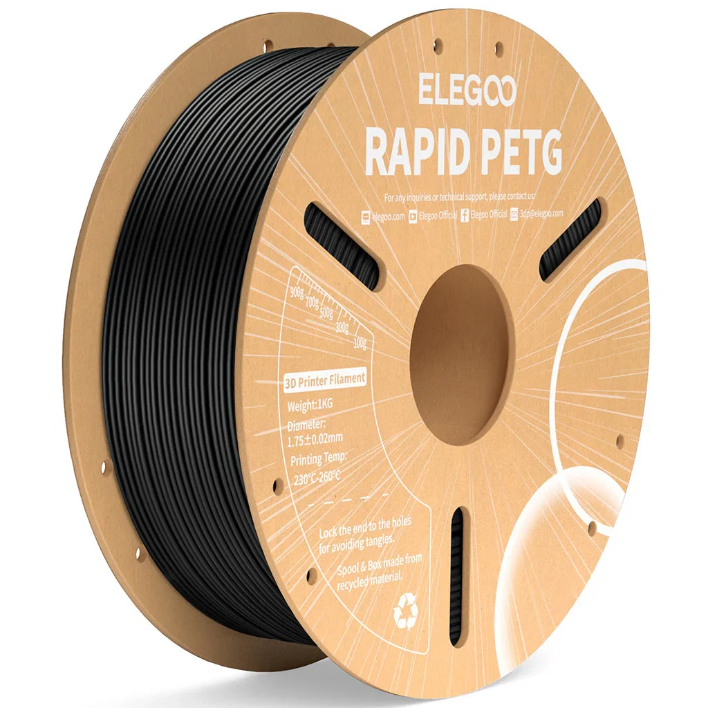 FILAMENTO 3D 1kg – RAPID PETG ELEGOO PRETO