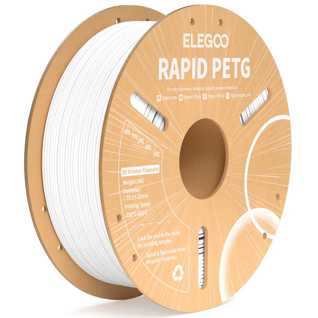 FILAMENTO 3D 1kg – RAPID PETG ELEGOO BRANCO