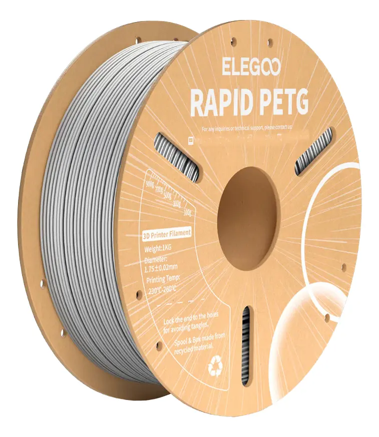 FILAMENTO 3D 1kg – RAPID PETG ELEGOO PRATA