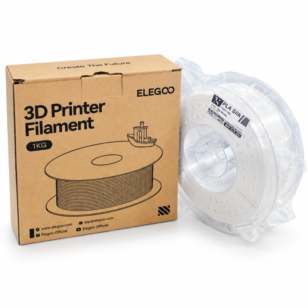 FILAMENTO 3D 1kg – PLA ELEGOO SILK BRANCO